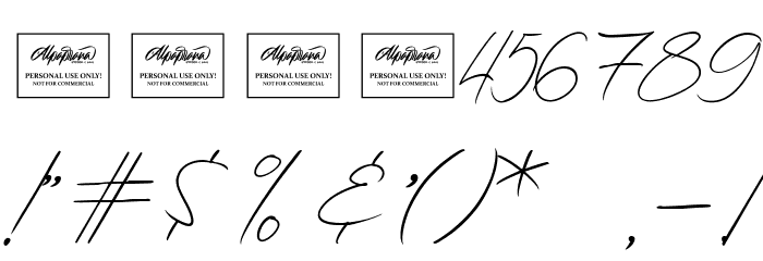 Kingston Signature Font OTHER CHARS