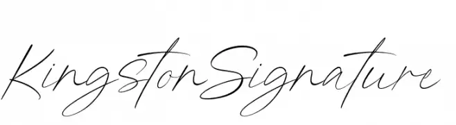Kingston Signature  フリーフォントのダウンロード
