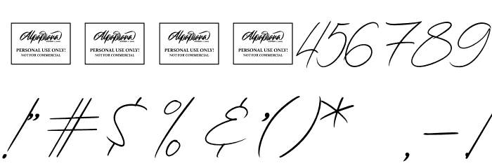 Kingston Signature Font OTHER CHARS