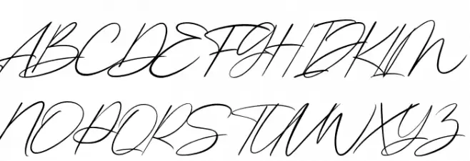 Kingston Signature Font UPPERCASE