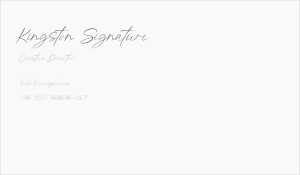 Kingston Signature Business Card