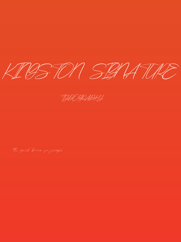 Kingston Signature Poster