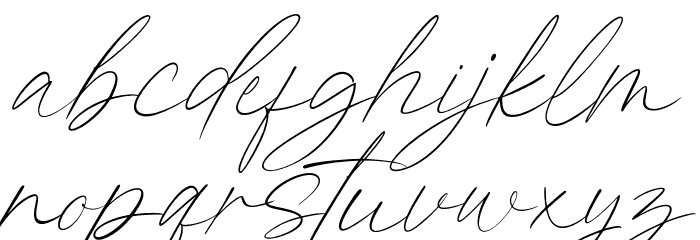 Kingston Signature Font LOWERCASE