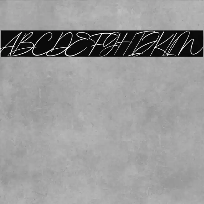 Kingston Signature Font examples