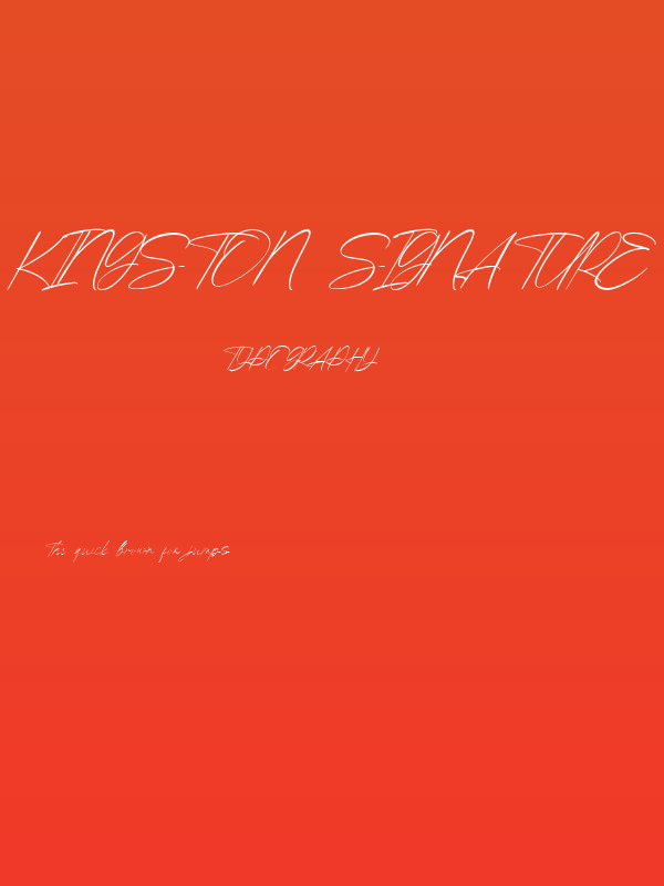 Kingston Signature Poster