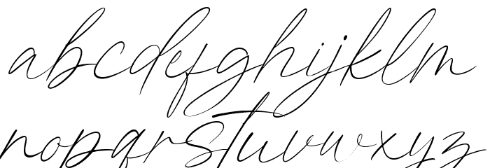 Kingston Signature Font LOWERCASE