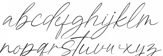 Kingston Signature फ़ॉन्ट लोअरकेस