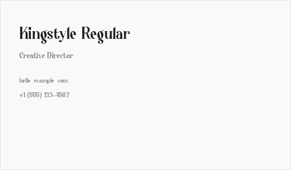 Kingstyle Regular Business Card