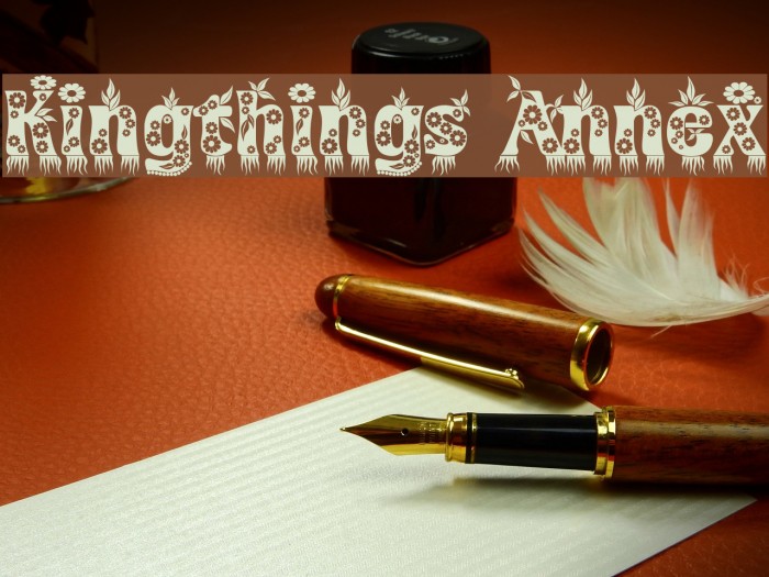 Kingthings Annex Font examples