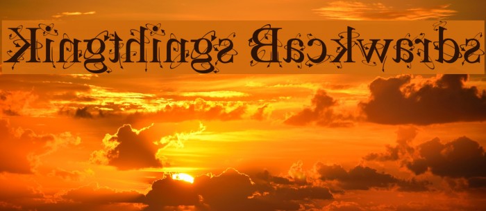 Kingthings Backwards لخطوط تنزيل examples