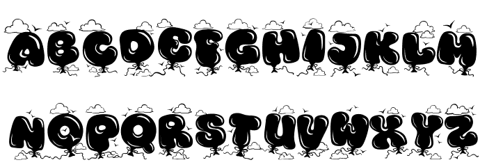 Kingthings Bloone! Font LOWERCASE