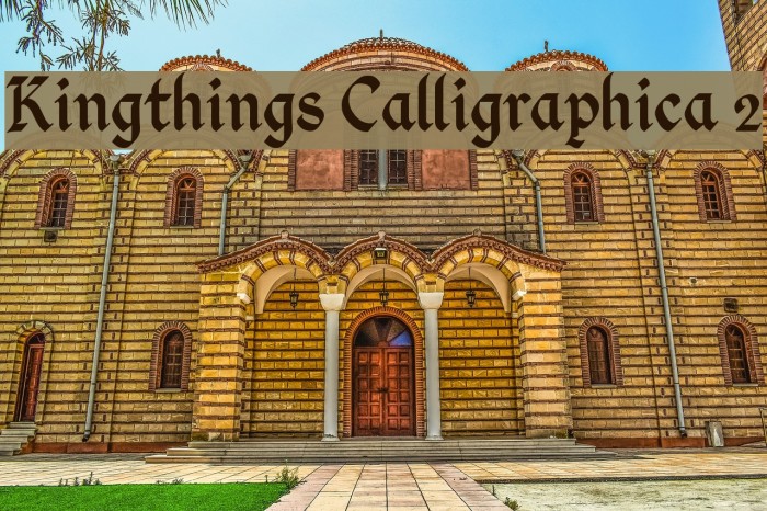 Kingthings Calligraphica 2 Font examples