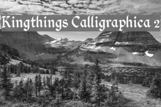 Kingthings Calligraphica 2 Font examples