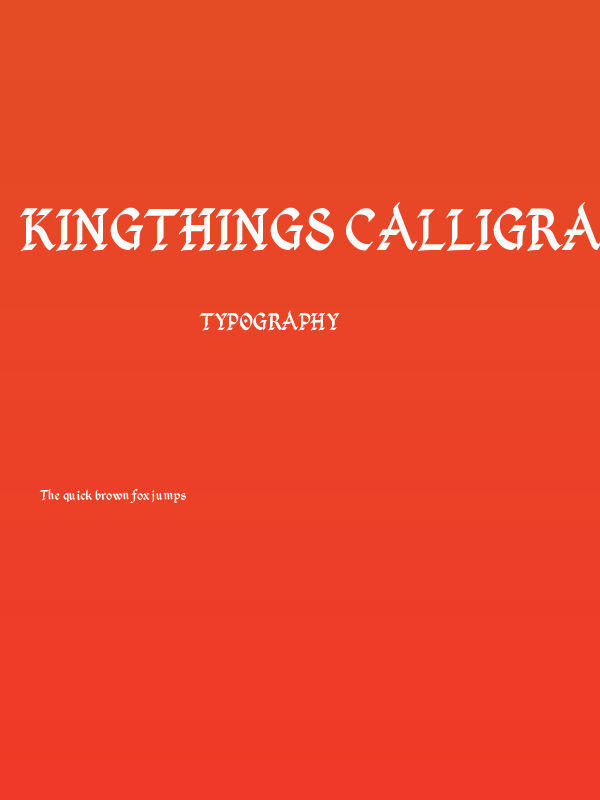 Kingthings Calligraphica 2 Poster