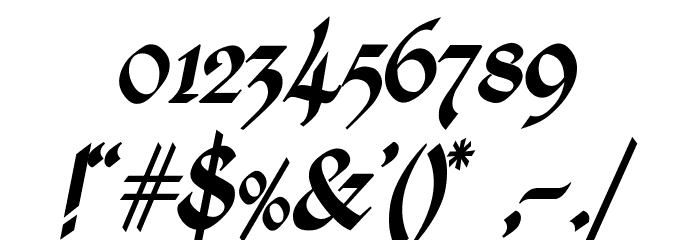 Kingthings Calligraphica Italic Font OTHER CHARS
