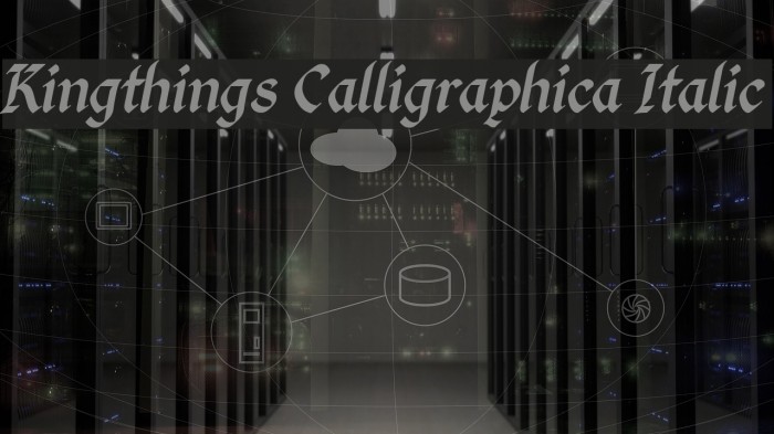Kingthings Calligraphica Italic Font examples