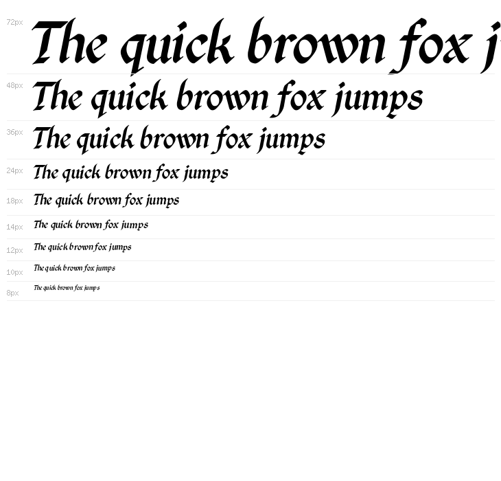 Kingthings Calligraphica Italic Waterfall