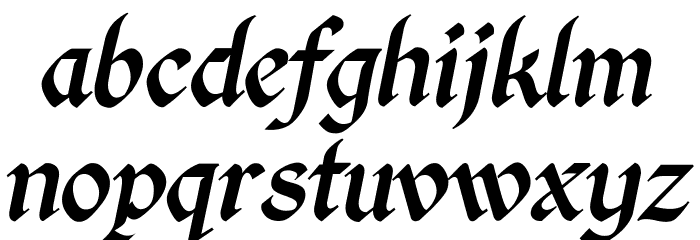 Kingthings Calligraphica Italic Font LOWERCASE