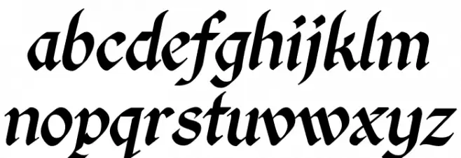 Kingthings Calligraphica Italic Polices MINUSCULES