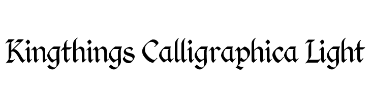 Kingthings Calligraphica Light Font