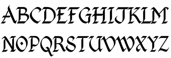 Kingthings Calligraphica Light फ़ॉन्ट अपरकेस