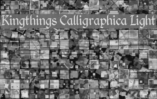 Kingthings Calligraphica Light Font examples