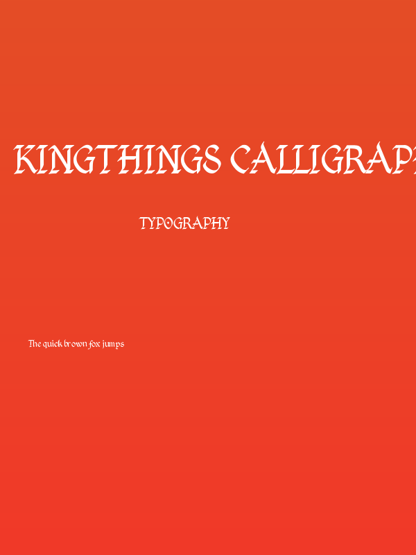Kingthings Calligraphica Light Poster