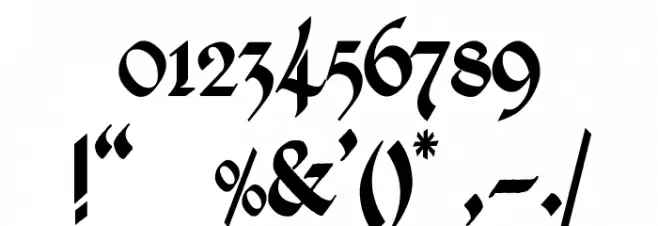 Kingthings Calligraphica フォント その他の文字