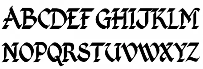 Kingthings Calligraphica フォント 大文字