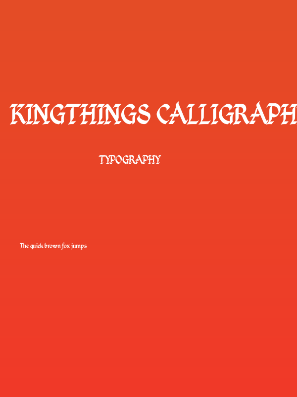 Kingthings Calligraphica Poster