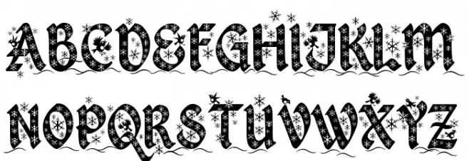 Kingthings Christmas 2 字体 大写