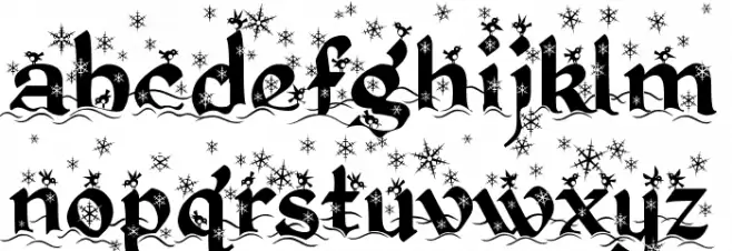 Kingthings Christmas 2 Schriftart Kleinbuchstaben