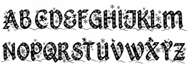 Kingthings Christmas फ़ॉन्ट अपरकेस