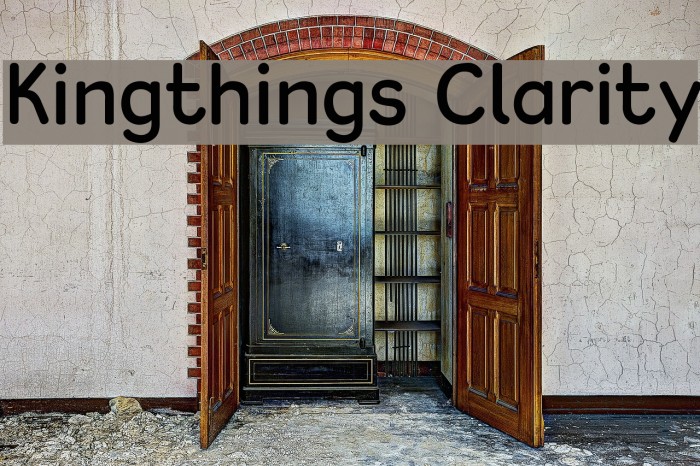 Kingthings Clarity Font examples