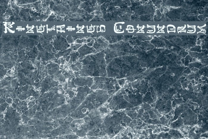 Kingthings Conundrum Font examples