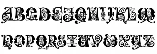 Kingthings Eggypeg Font UPPERCASE