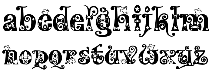 Kingthings Eggypeg Font LOWERCASE