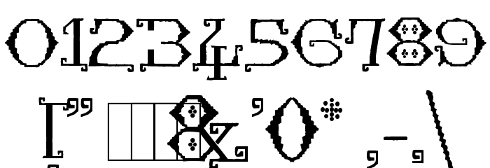 Kingthings Embroidery Font OTHER CHARS
