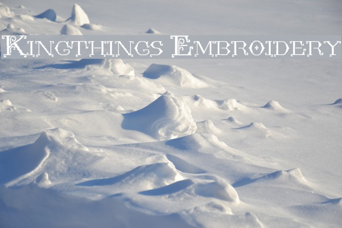 Kingthings Embroidery Font examples