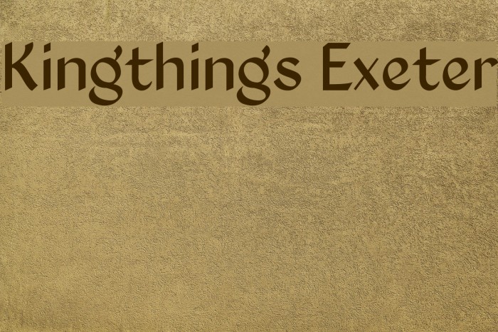 Kingthings Exeter Font examples