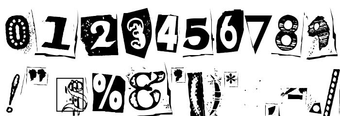 Kingthings Extortion Font OTHER CHARS