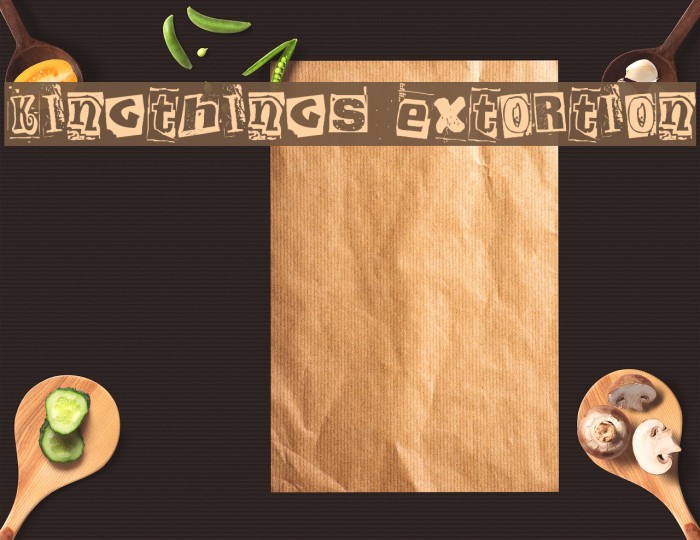 Kingthings Extortion Font examples