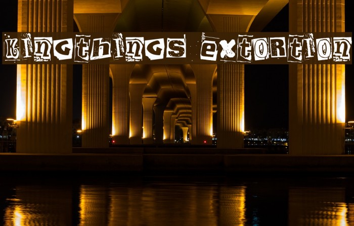 Kingthings Extortion Font examples