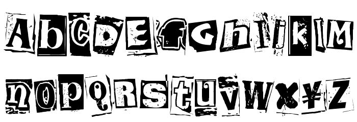 Kingthings Extortion Font LOWERCASE