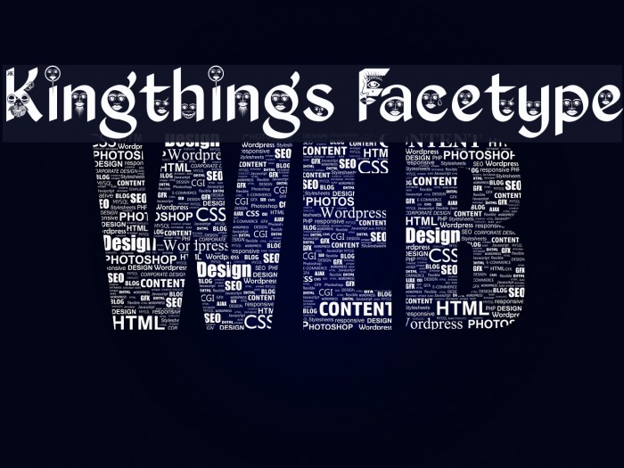 Kingthings Facetype Font examples