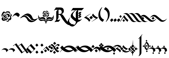 Kingthings Flourishes Font LOWERCASE