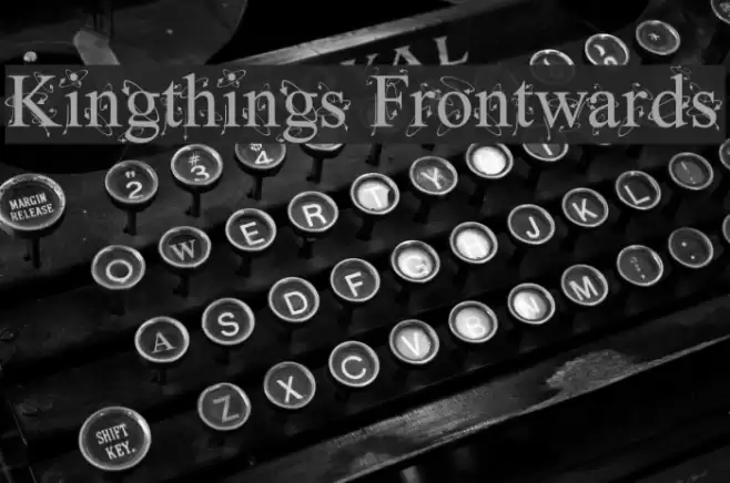 Kingthings Frontwards Font examples
