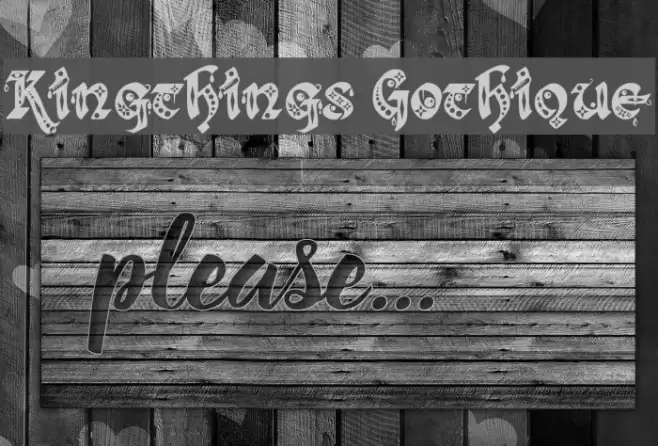 Kingthings Gothique Font examples
