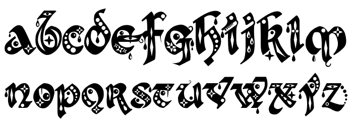 Kingthings Gothique Font LOWERCASE