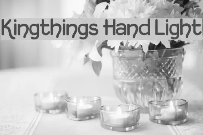 Kingthings Hand Light Font examples